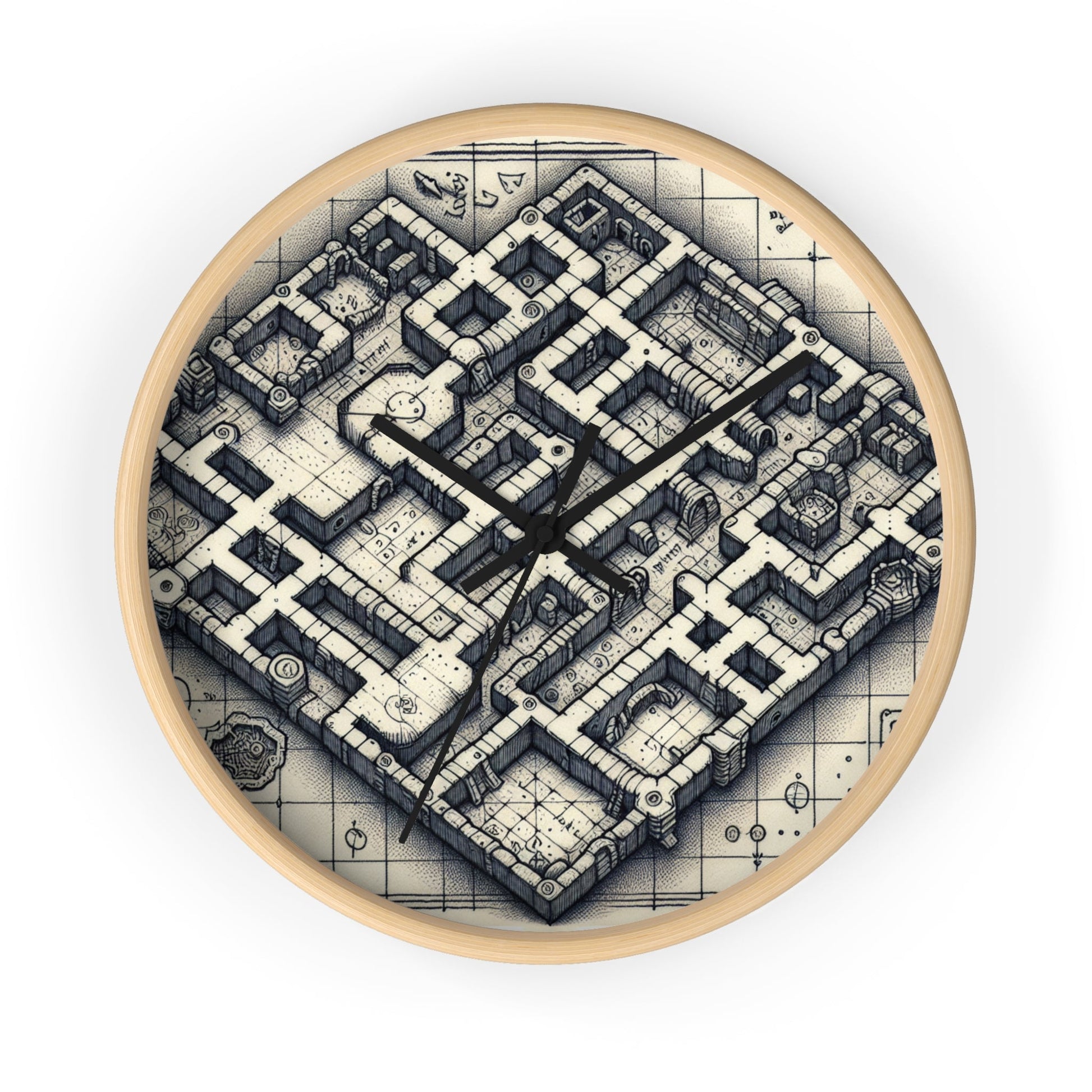 Dungeon map Wall Clock