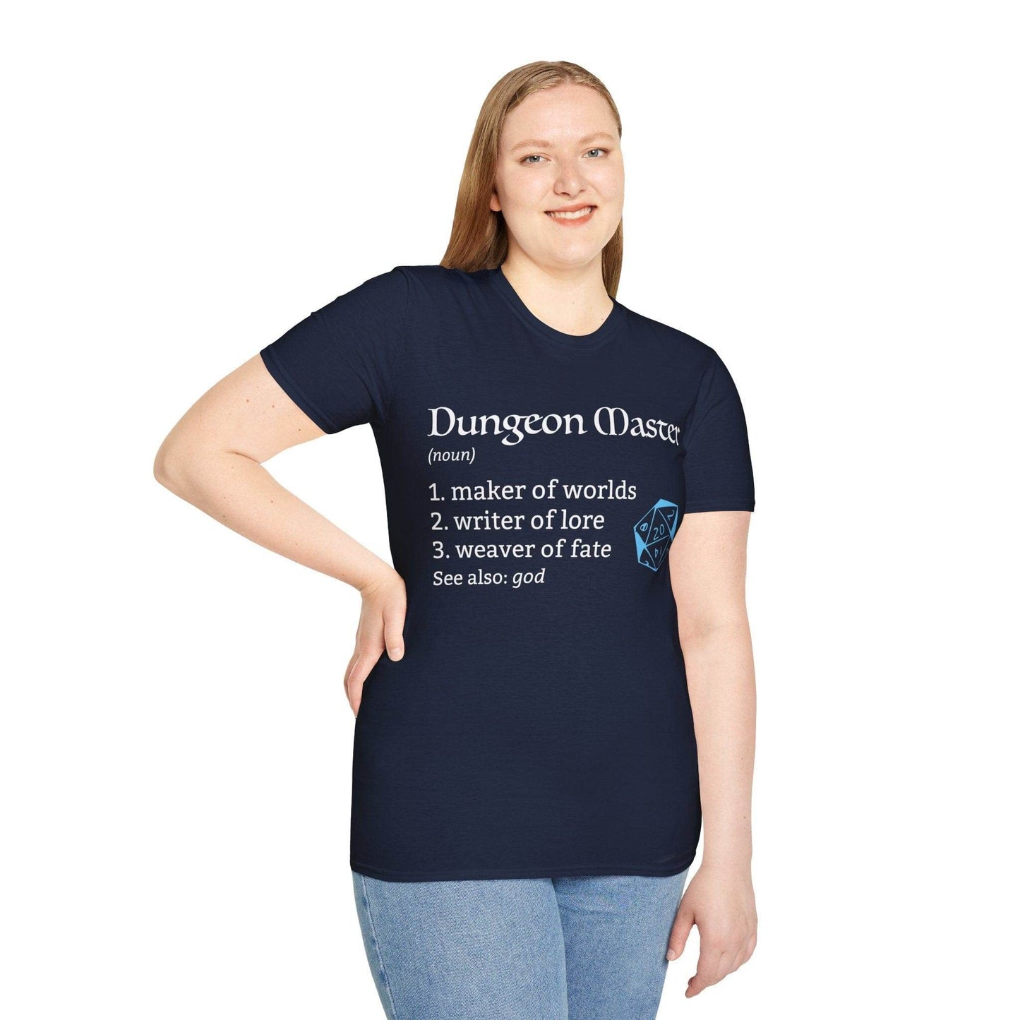 Dungeon Master Definition T-Shirt – Funny DnD DM Definition Tee - Navy / S