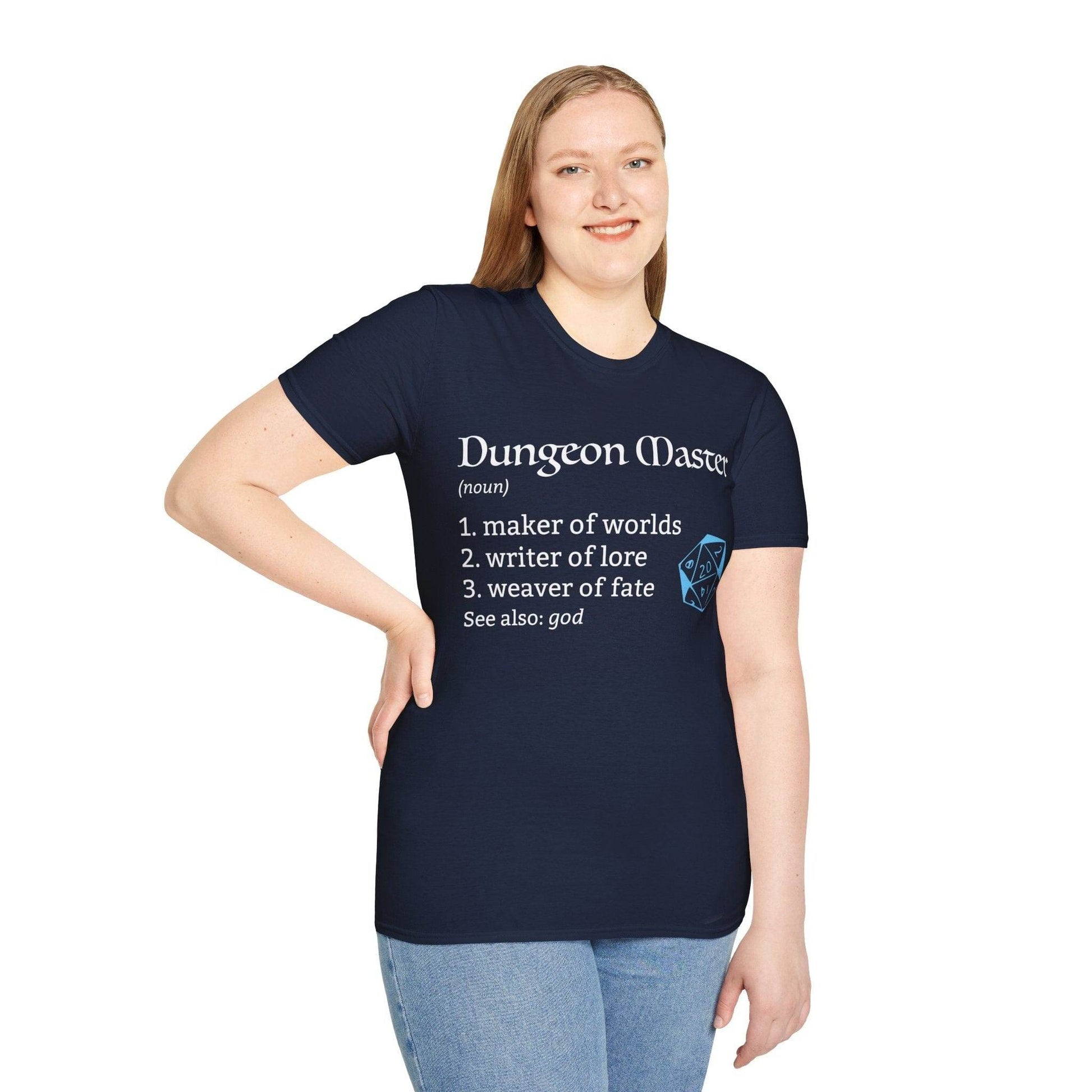 Dungeon Master Definition T-Shirt – Funny DnD DM Definition Tee - Navy / S