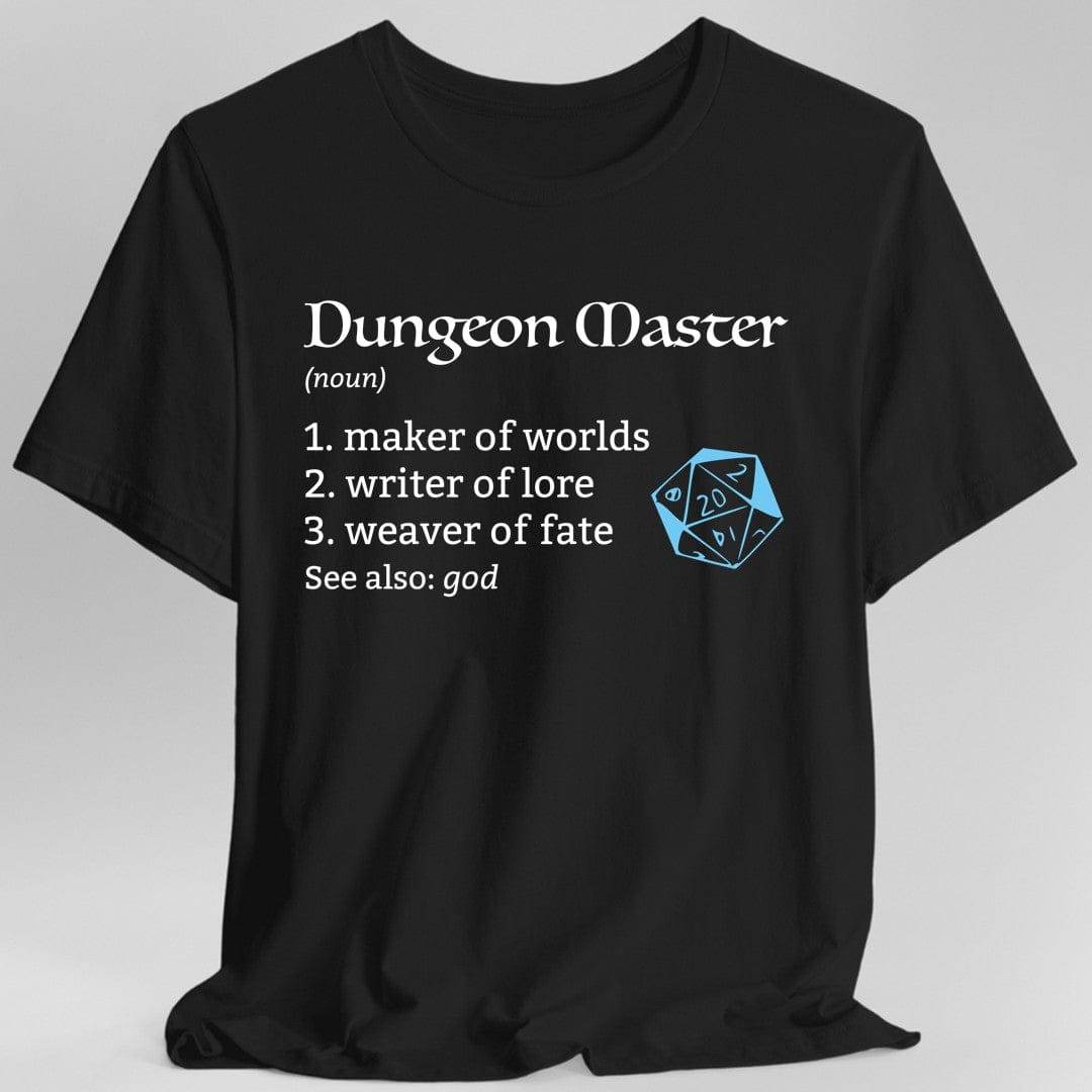 Dungeon Master Definition T-Shirt – Funny DnD DM Definition Tee - Black / S