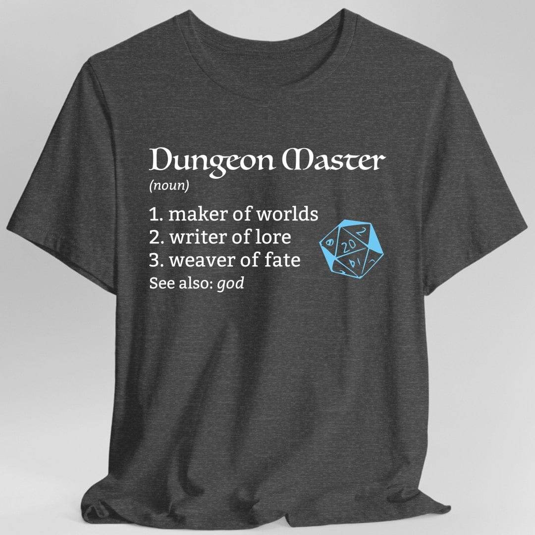 Dungeon Master Definition T-Shirt – Funny DnD DM Definition Tee - Dark Heather / S