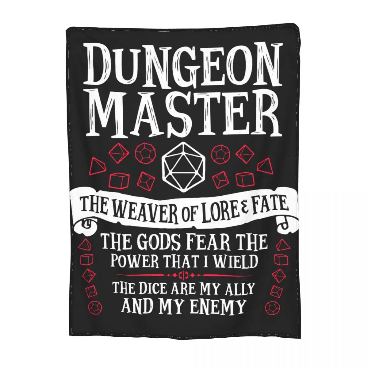 Dungeon Master The Weaver Of Lore & Fate Flannel Blanket DnD Funny Throw Blanket for Bed Sofa Couch 150*125cm Plush Thin Quilt