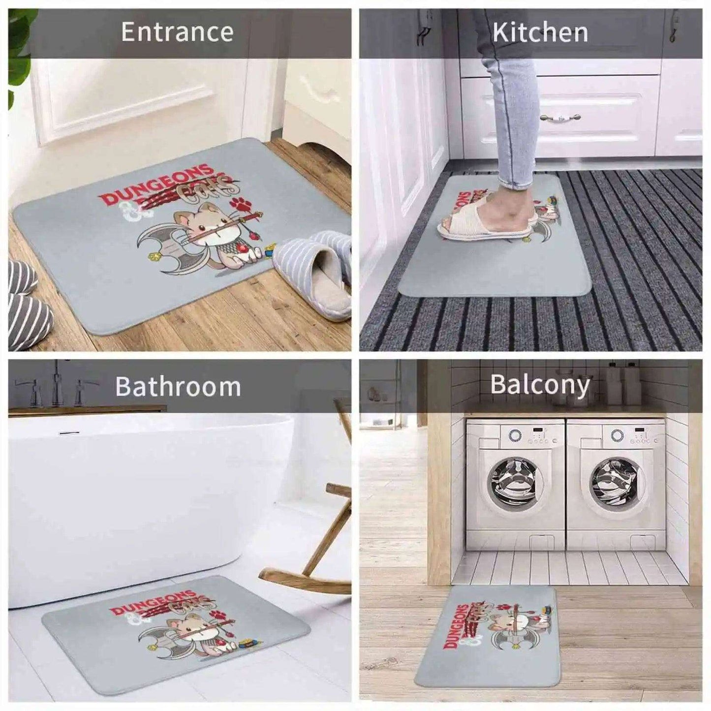 Dungeons & Cats Soft House Family Anti-Slip Mat