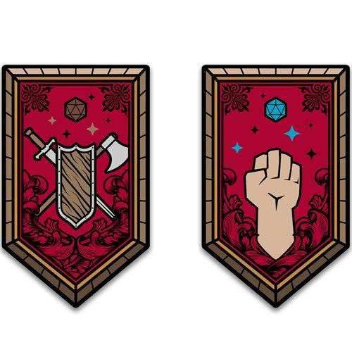Dungeons & Dragons Character Class Augmented Reality Enamel Pin Set of 12 - Shared Exclusive - 