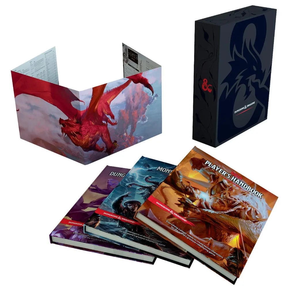 Dungeons & Dragons Core Rulebooks Gift Set (Special Foil Covers Edition with Slipcase, Player's Handbook,