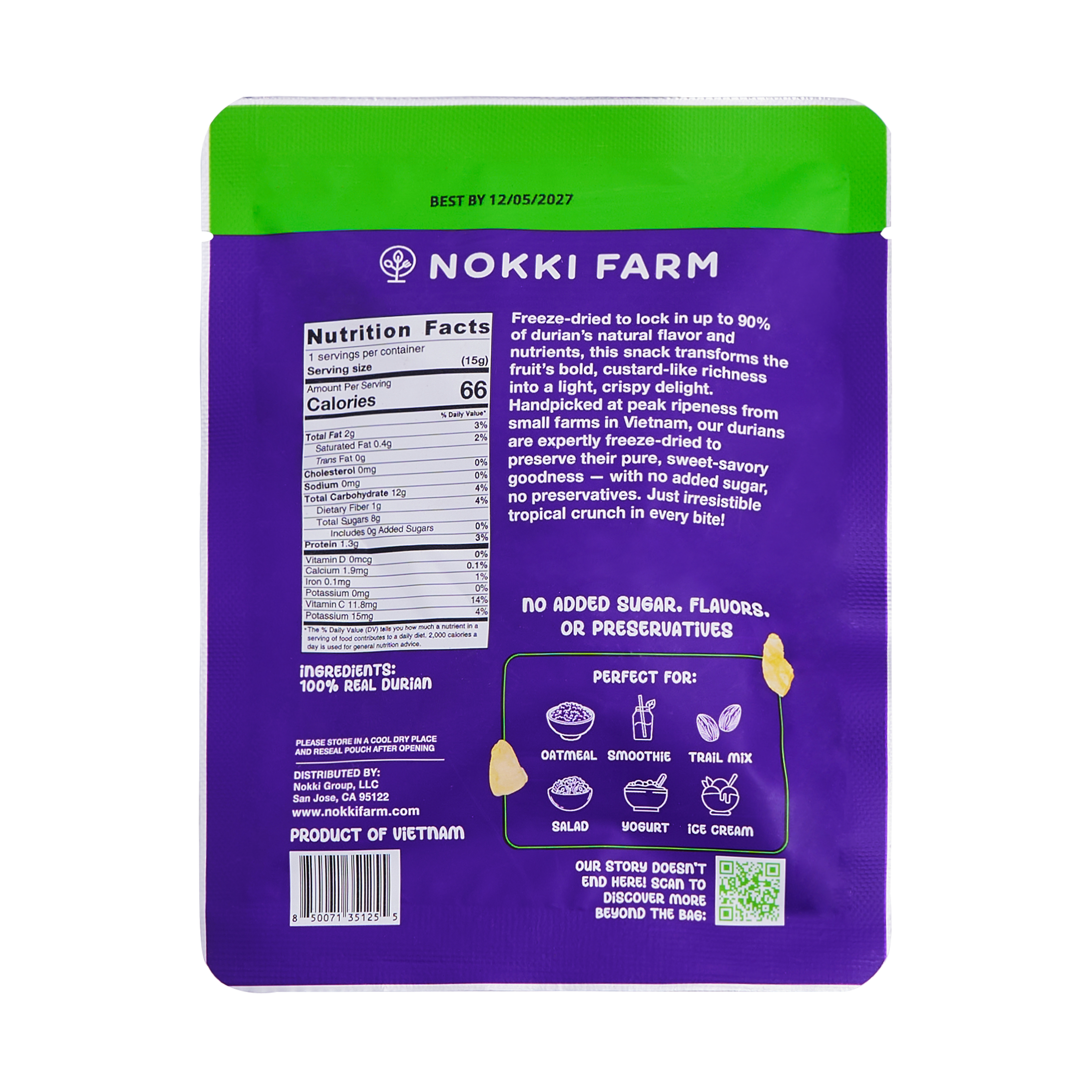 Freeze-Dried Durian