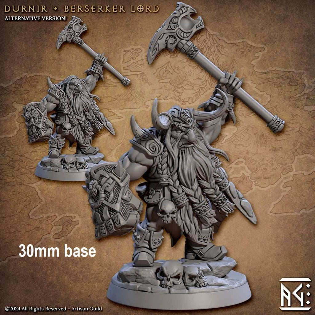 Durnir, Berserker Lord (Male Dwarf Warlord) - With Helmet