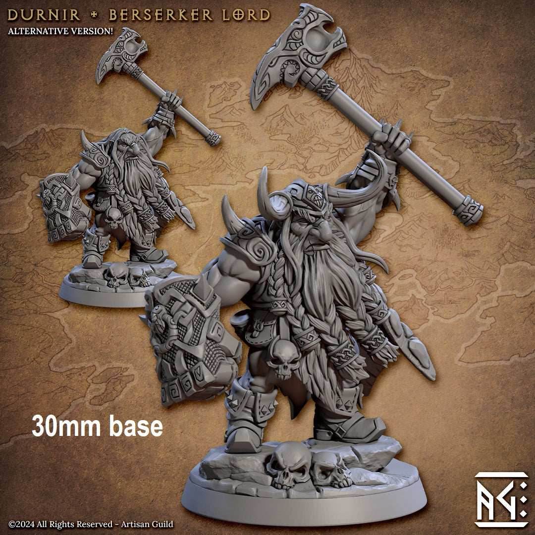 Durnir, Berserker Lord (Male Dwarf Warlord) - With Helmet