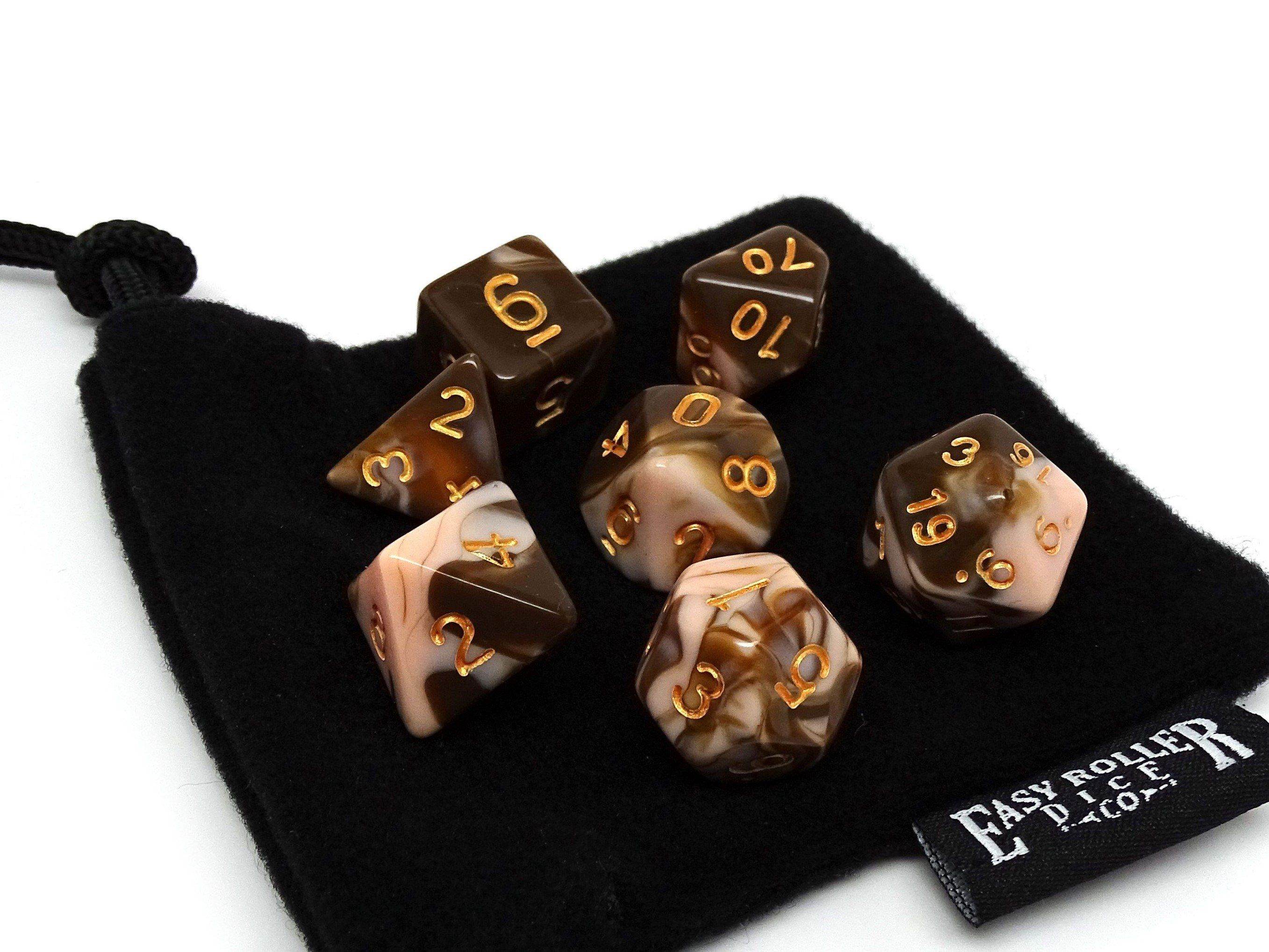 Dusty Rose and Brown Marble - 7 Piece Set - 
