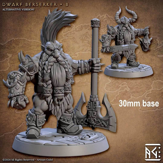 Dwarf Berserker (Base Sculpt B) - With Helmet / Orc Head / Sword