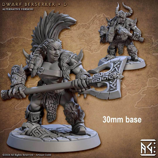 Dwarf Berserker (Base Sculpt D) - With Helmet / 2 Hammers