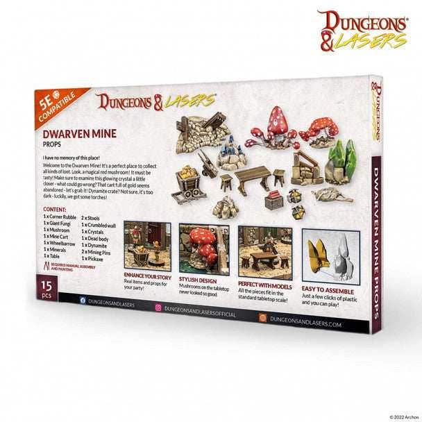 Dungeons & Lasers: Dwarven Mine Props - 