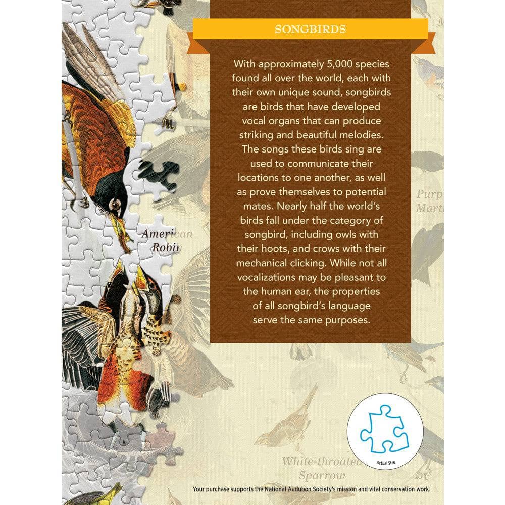 Audubon - Songbirds 1000 Piece Jigsaw Puzzle