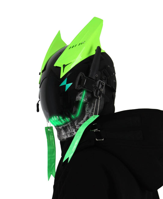 Green Skeleton Tech Mask - 