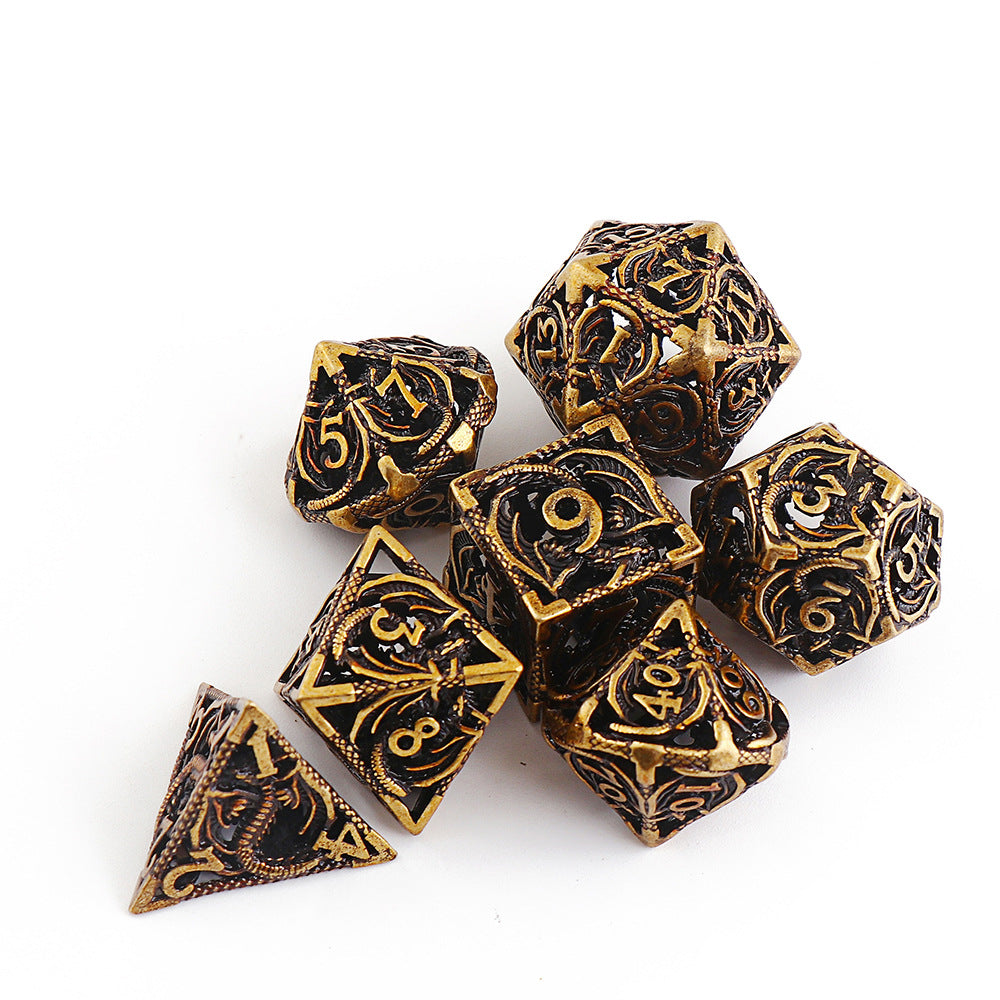 Board Game Running Group Multi-sided Hollow Copper Dice-DungeonDice1