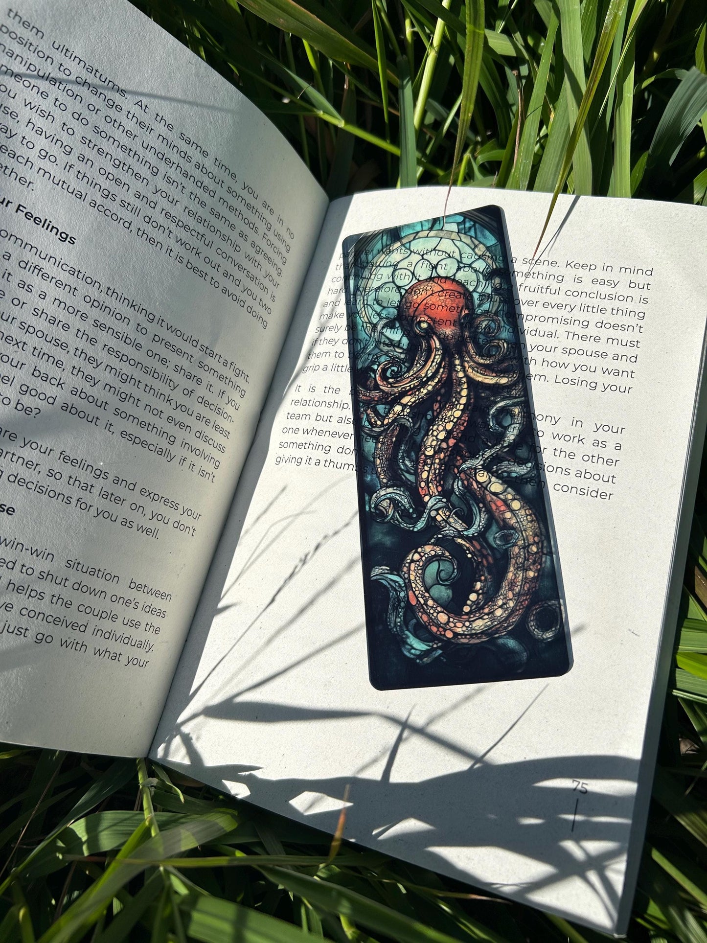 Kraken Octopus Bookmark – Handmade Mythical Sea Creature Bookmark, Fantasy Book Lover Gift, Ocean-Inspired, Nautical Themed Bookmark