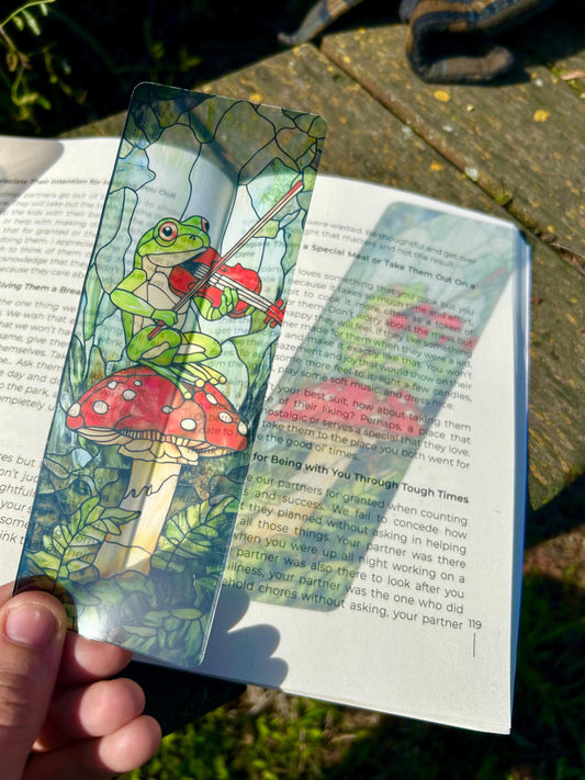 Whimsical Frog on Toadstool Figurine - Handcrafted Nature-Inspired Decor - Perfect for Garden, Home, or Gift - Cute Animal Figurine