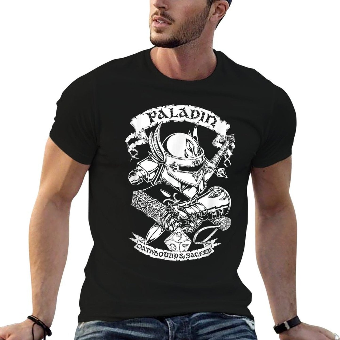 Fantasy RPG - Paladin  Easy-care T-Shirt