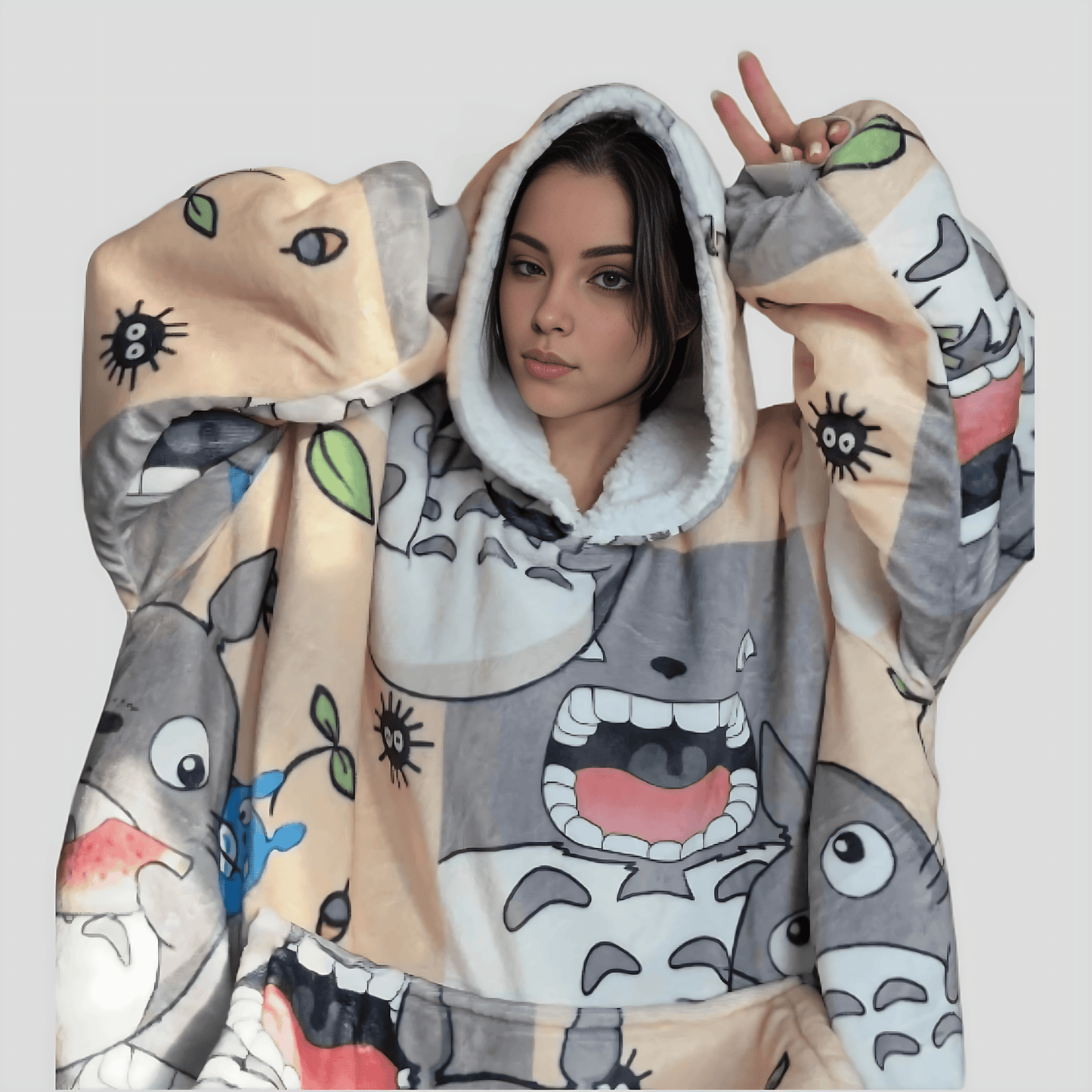 My Neighbor Totoro Wearable Blanket Hoodie for Kids & Adults | OLM Toys - Adult size