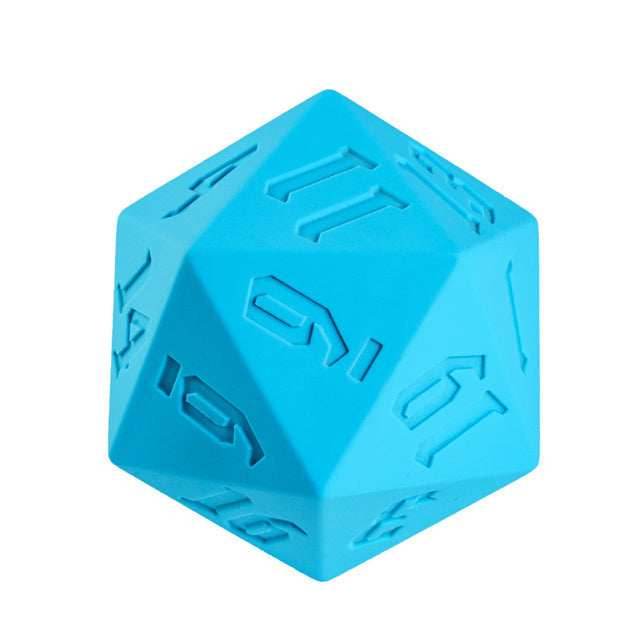Large Blue Silicone d20 Dice 55mm | RPG Dice Novelty Piece - 