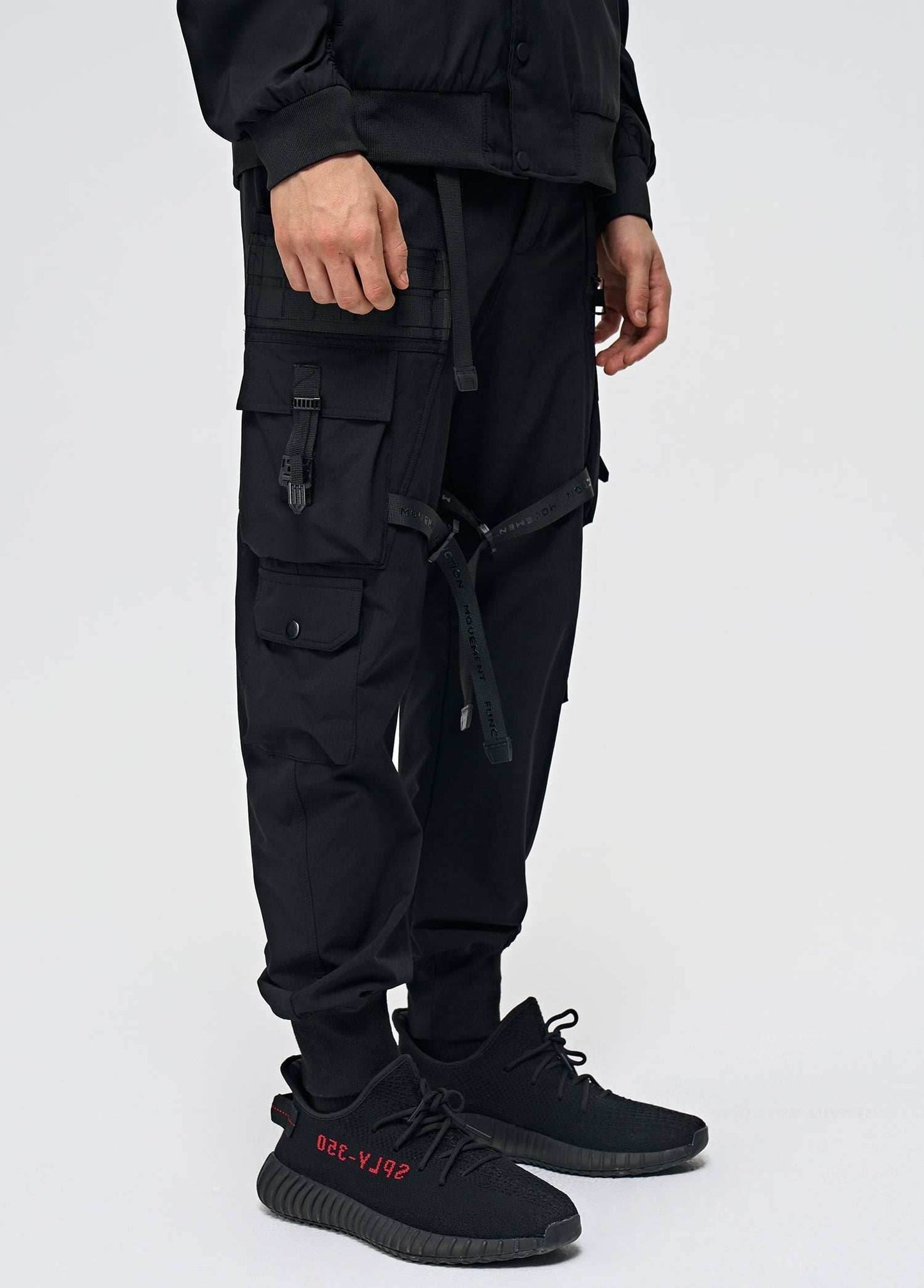 APP172 Black Techwear Pants - Black / S