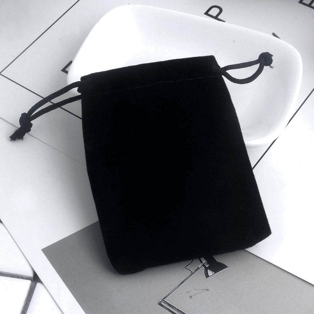 Dice Bag - Black Bag Velvet Dice Silk Screen Printing
