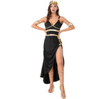 Halloween Cleopatra Costume Black Evening Dress