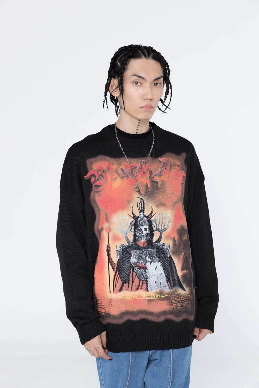 Extreme Dark Demon Knit Sweater - Black / S