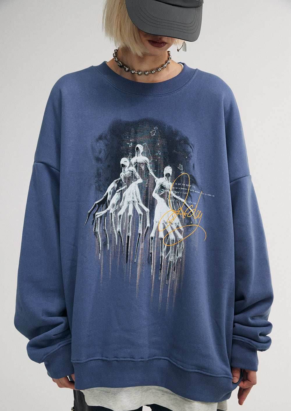 Evolving Human Race Sweater - Blue / S