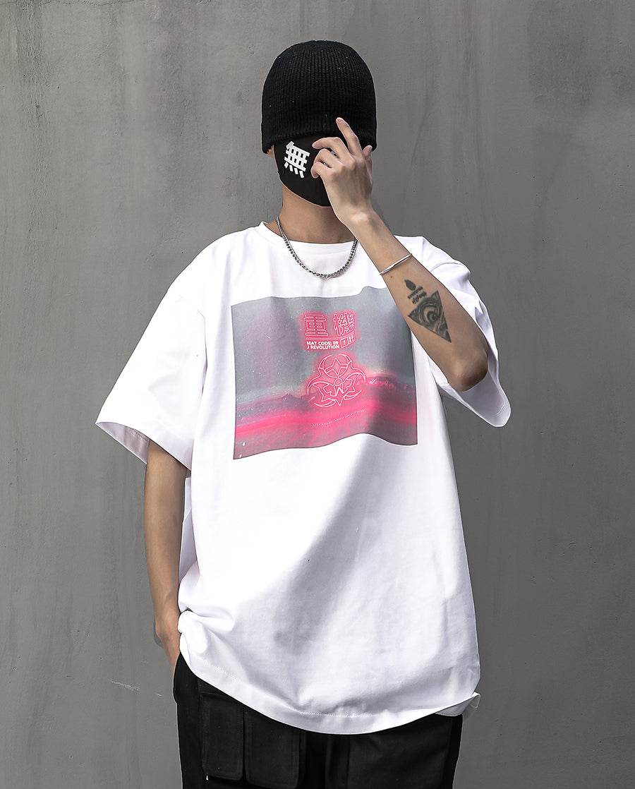 HiT19 Atom Bomb Faded Tee - White / M