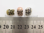 Antique Style Skull Bead,DO NOT SAY, Paracord Survival Bracelet Beads,Keychain Lanyard Making Beads,Men's Jewelry Findings,8x9x11mm,sku#Y116