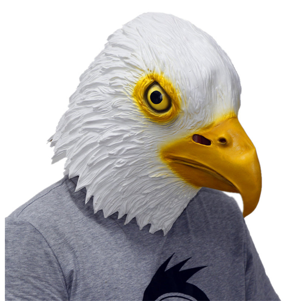 Eagle Head Mask Animal Bird Latex Mask Adult Animal Fancy Dress Party Clothing Head Cover Decor Halloween Christmas Cosplay Prop