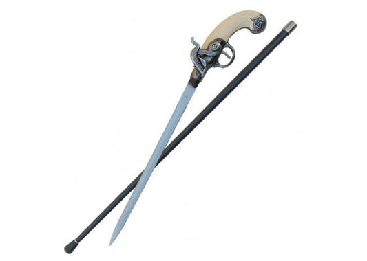 Early American Flintlock Sword Cane-0