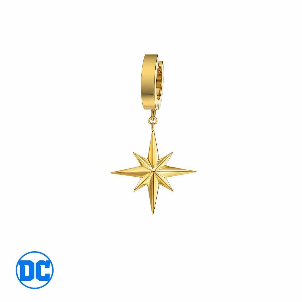 DC Comics™ Gold Star Earring - Gold / Single