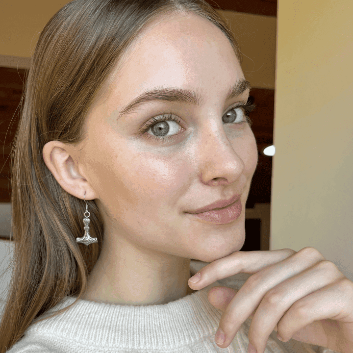 Vikings Mjolnir Stainless Steel Earrings - 