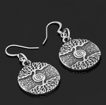 Vikings Yggdrasil Stainless Steel Earrings - 