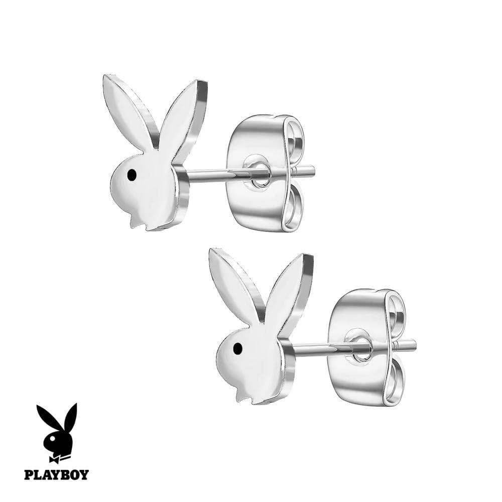 Playboy™ Stud Earrings - Chrome