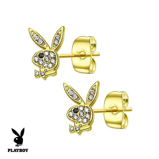 Playboy™ Gem Stud Earrings - Gold