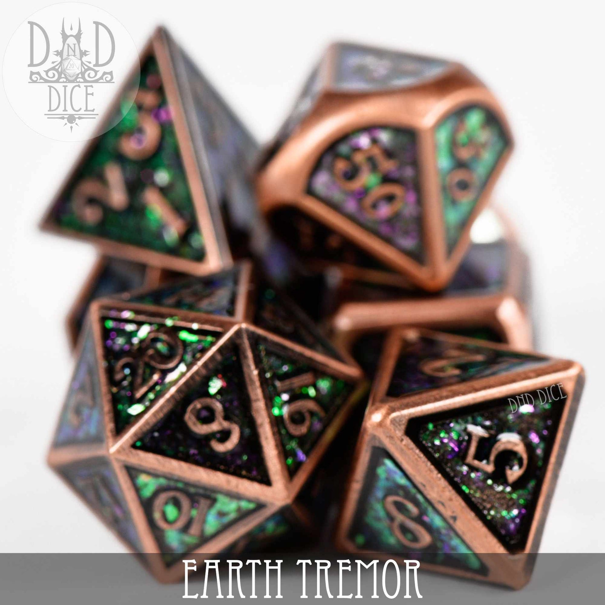 Earth Tremor Metal Dice Set