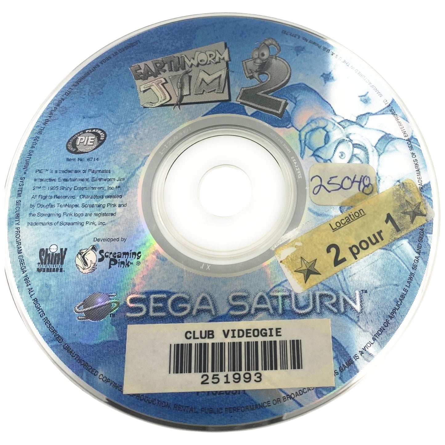 Earthworm Jim 2 - Sega Saturn (LOOSE)