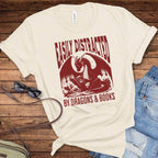 Easily Distracted by Dragons & Books Shirt - Natural / S
