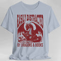 Easily Distracted by Dragons & Books Shirt - Light Blue / S