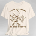 Easily Distracted by Side Quests T-Shirt - Natural / S