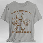 Easily Distracted by Side Quests T-Shirt - Sport Grey / S