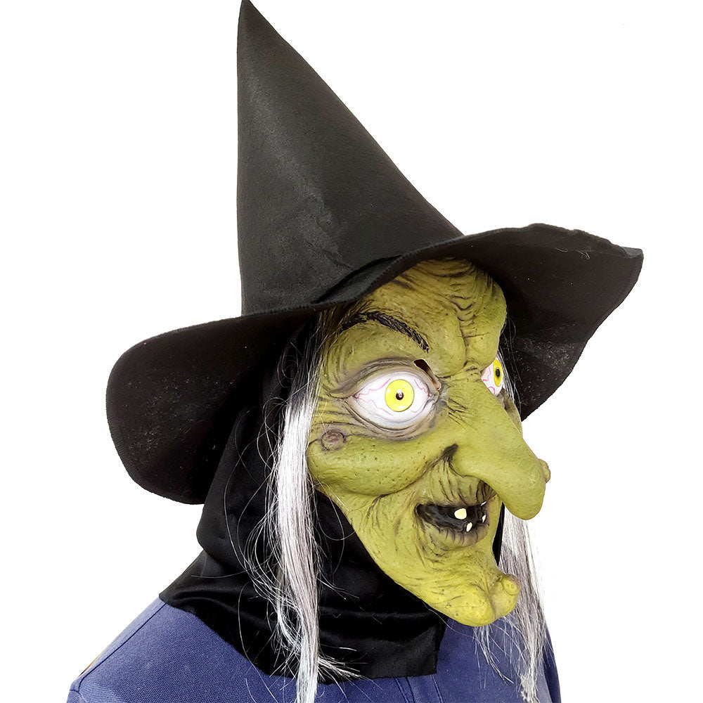 Easter simulation old witch mask female ghost trick scary mask Halloween party scary witch mask