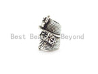 Antique Style Samurai Helmet Bead, Paracord KeyChain Lanyard Beads,Mens Bracelet Findings, 19x19x12mm, 1pc, sku#Y129