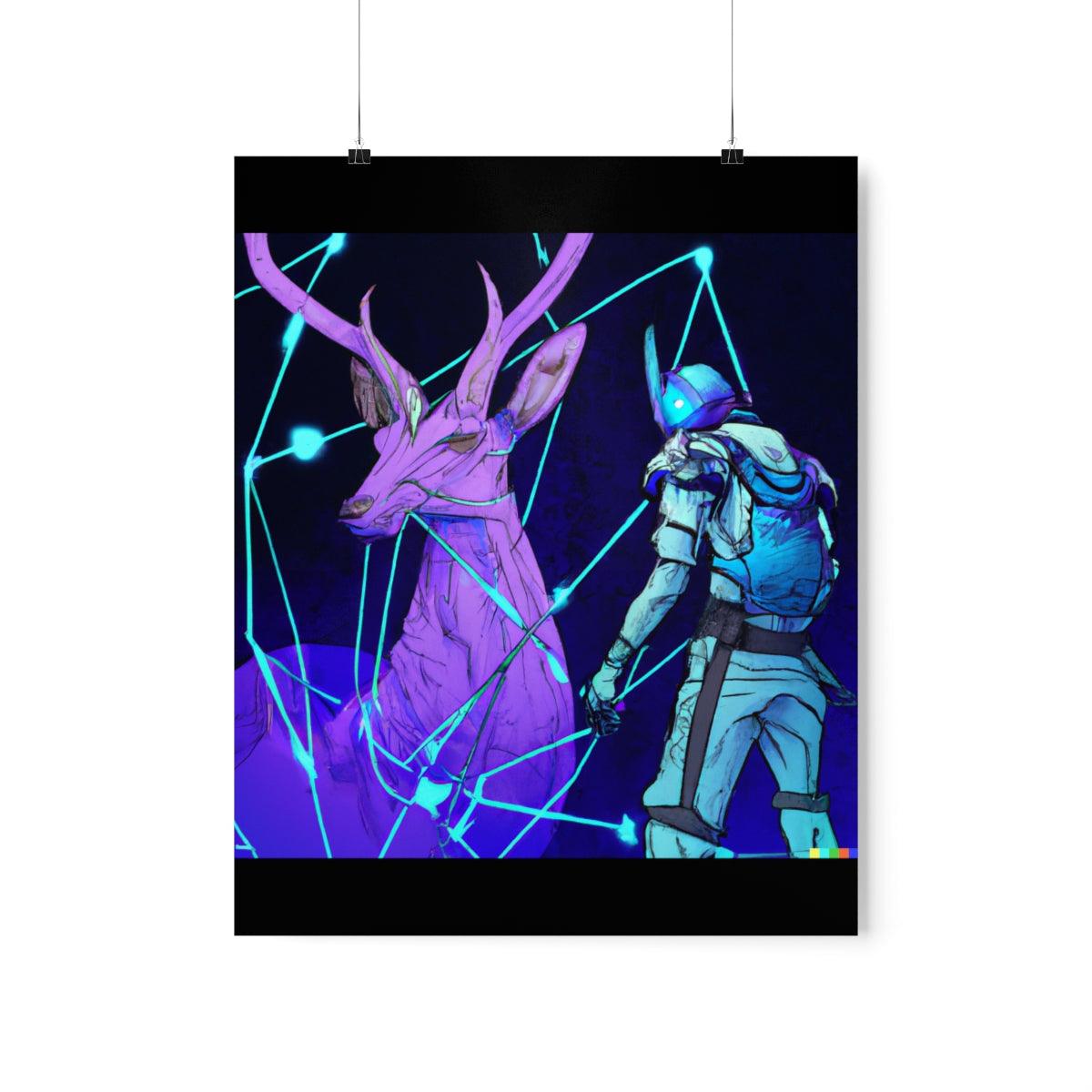 Cyberpunk deer hunting Posters
