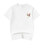 KH858 Flying Crane Embroidery Tee - black / S