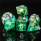 Sea Green Starfish Dice 7-Dice Set Resin Dungeons and Dragons Dice - 