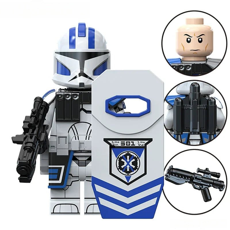 Echo Phase 1 501st Clone trooper Star Wars Lego Minifigures Custom Toys S3